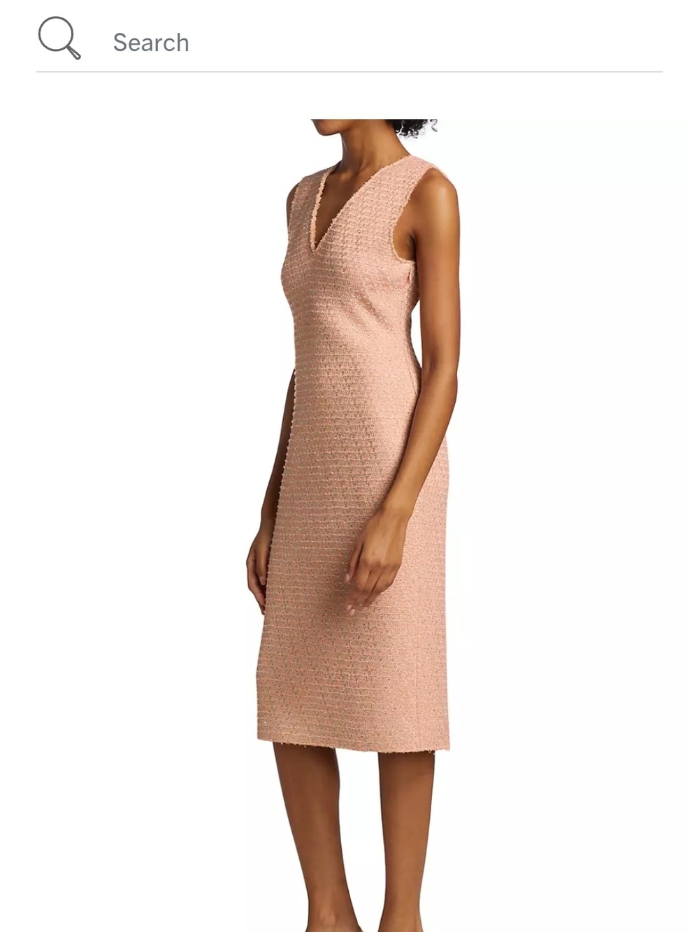 St. John Sequin-Embellished Tweed Jacket & Dress Set in Blush Pink Size 14 - Picture 12 of 14